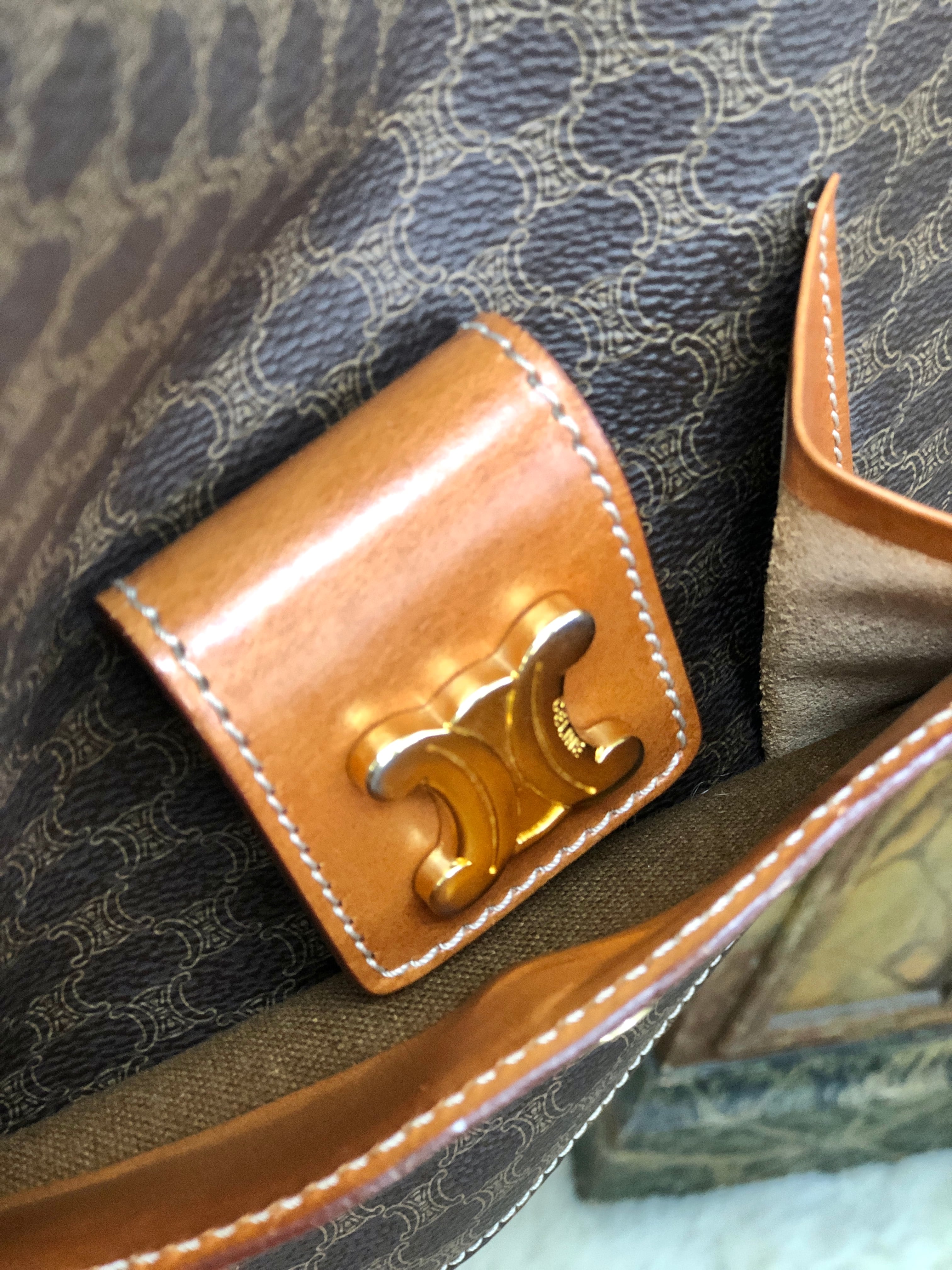 CELINE セリーヌ トリオンフ バケツ フロントポケット トートバッグ