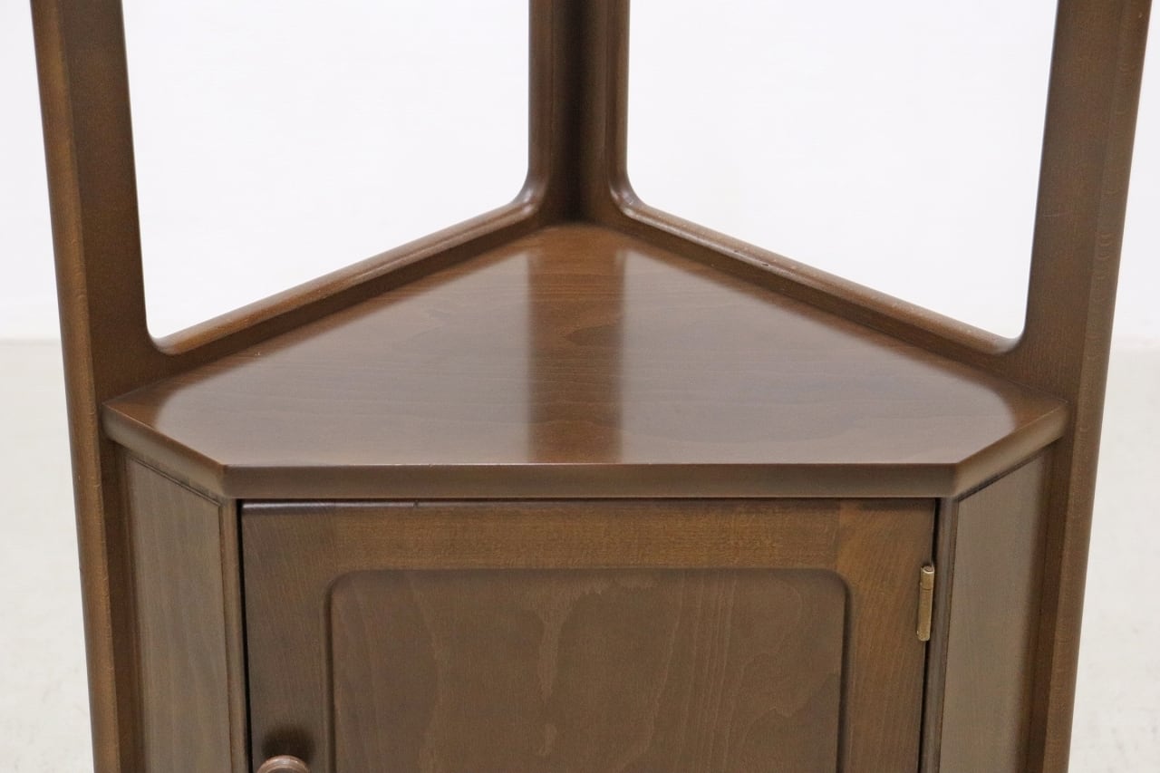 沼津店】レトロ karimoku カリモク コーナー キャビネット 飾り棚