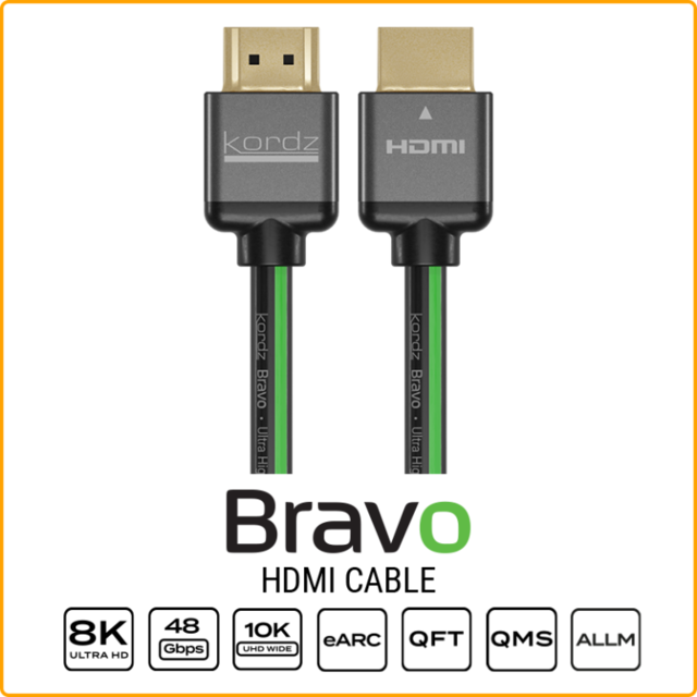 Kordz Bravo Ultra High Speed with Ethernet HDMI cable (BRAVO-HD） /2ｍ HDMIケーブル