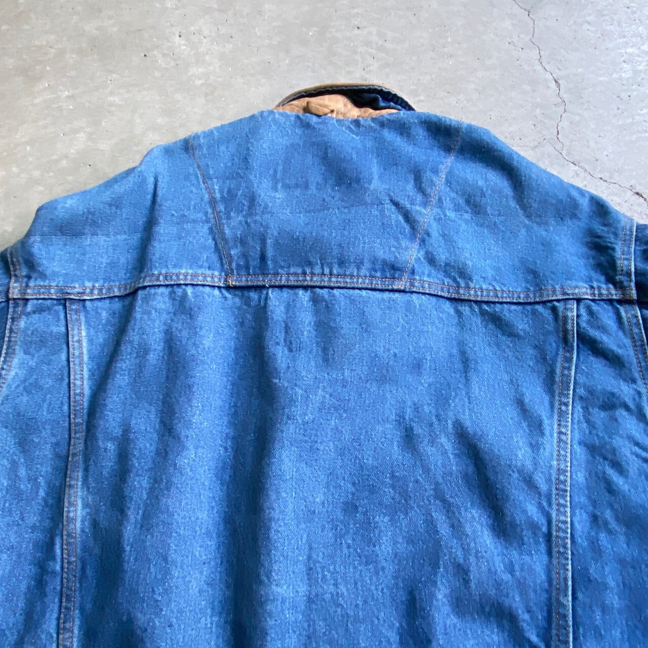 90年代 USA製 Timberland ティンバーランド 襟レザー デニムジャケット 
