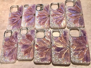 ☀️昼の部☀️【iPhoneケース】プルルンフラワー【くすみピンクフラワー】
