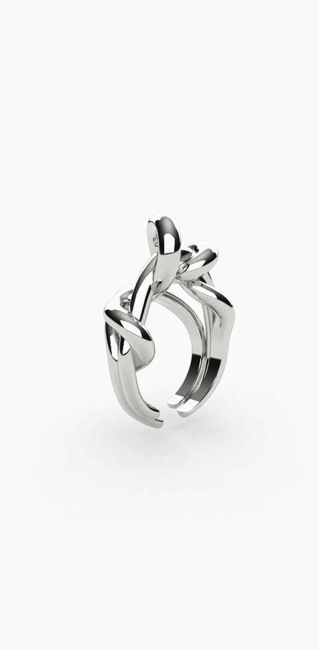 Coil Silver925 Ring /  Ear cuff