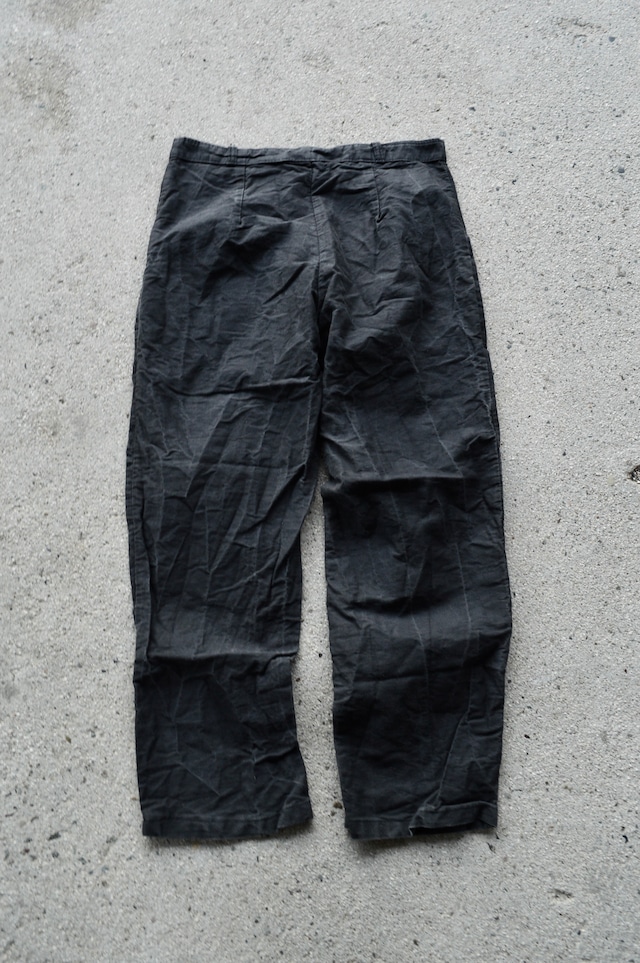 Euro Vintage 1920's-40's French Work Canvas Linen Baker Pants 20s-40s フレンチミリタリー 大戦時 紙ボタン キャンバスリネン ワークパンツ
