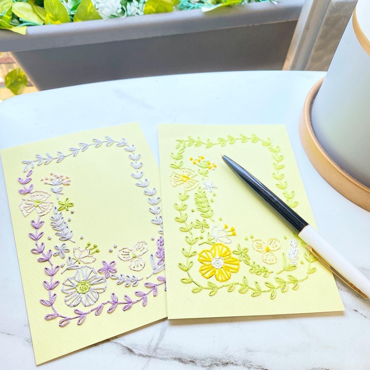 25%OFF】紙刺繍ポストカードキット｜バイオレットリース【在庫