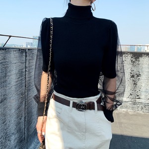 チュールスリーブタートルネック　　22363