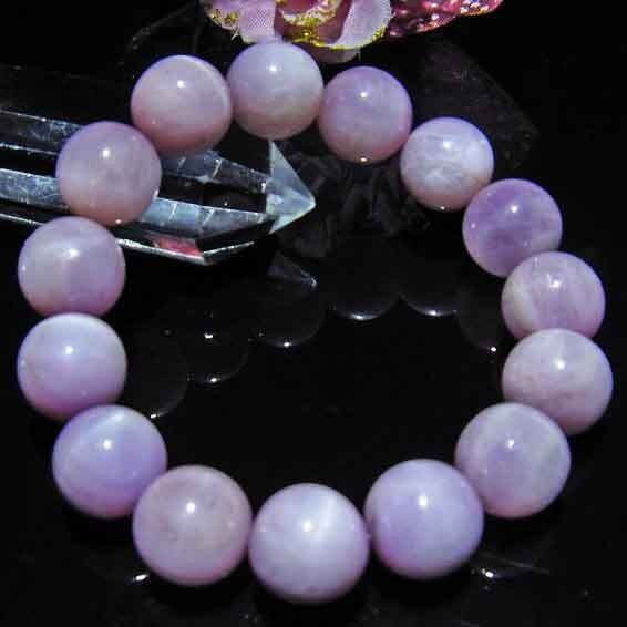 ミルキークンツァイト ブレスレット 14mm おまかせ便 211-380