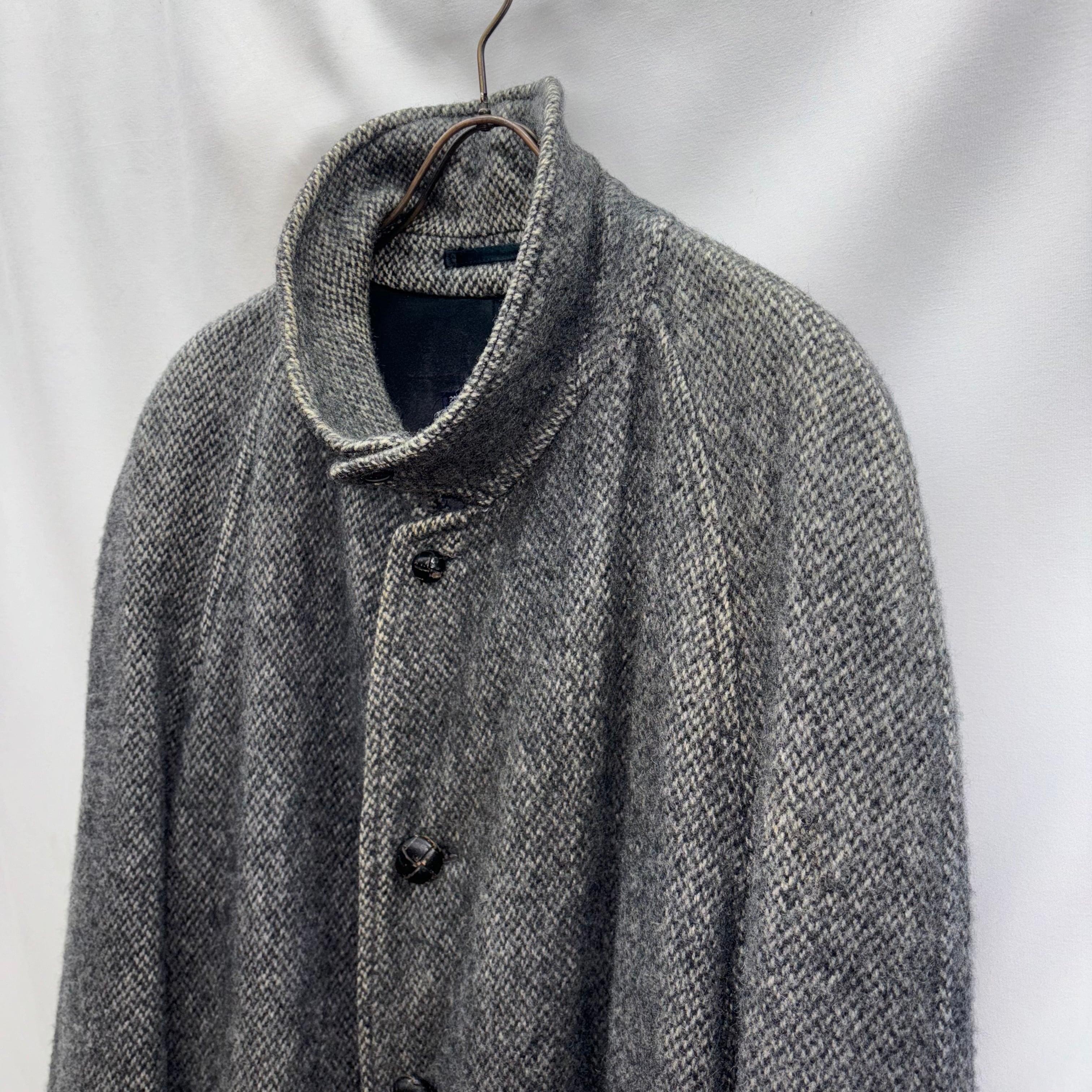 70s バーバリー リバーシブルコート シェットランドツイード イングランド製 80s Burberrys SHETLAND TWEED シェットランドツイード バーバリー