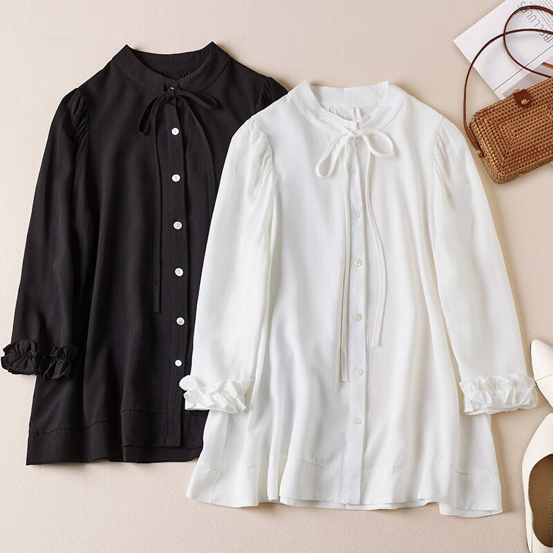 初回送料無料 春秋長袖 ゆったりレースシフォントップス レーディスファション商品 人気上着