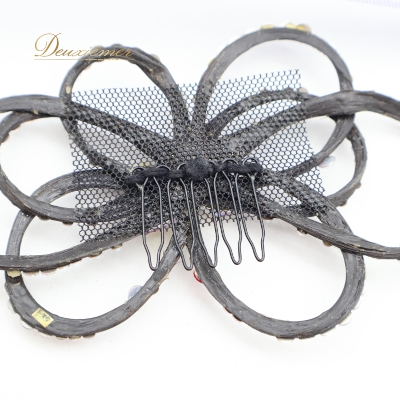 社交ダンス 小物 多美咲 コーム ヘアアクセサリー ヘアオーナメント つけ髪 つけ毛 アクセサリー デモ 競技 ダンス パーティ 発表会 ブラック系 ブラウン系 ストーン クリスタル キラキラ おしゃれ 豪華 パーティー用 コスチューム 小物 レディース ダンス競技用 ヘアスタイル エレガント