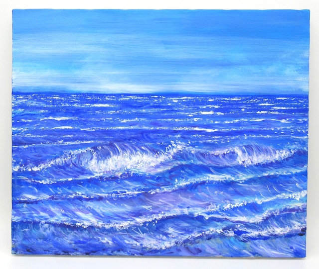 海 絵画（01）sea アクリル画 8号 ocean F8 KIYOKAWA AIMI【絵画 送料無料】