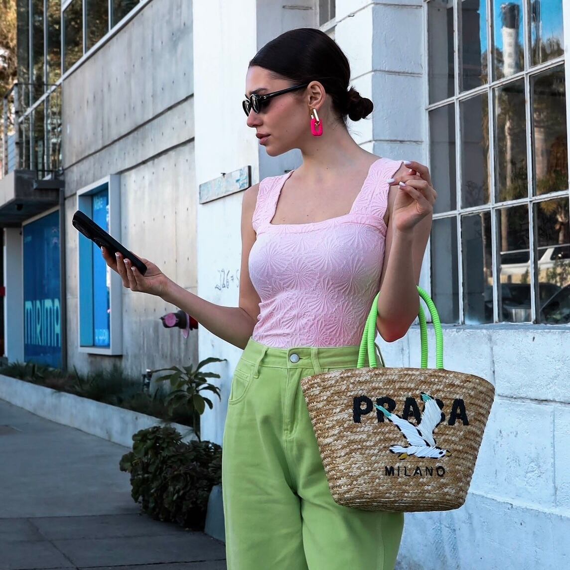 ブンタルかごバッグ　紫✴︎美品 Bag | IVY select - 大人可愛い韓国のトレンドファッションサイト -