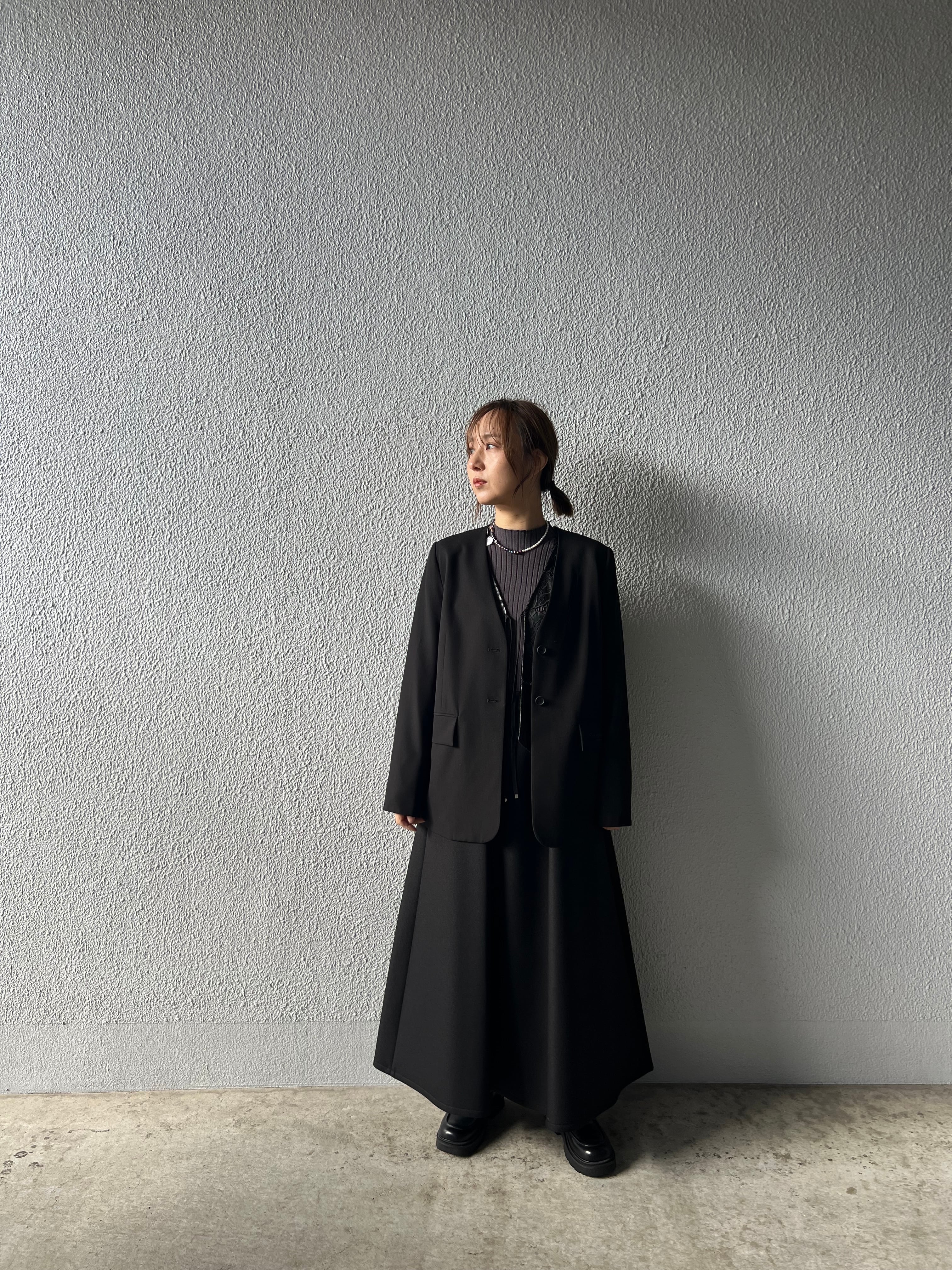 【SELECT】フェイクレザーレースジレ　21-0207