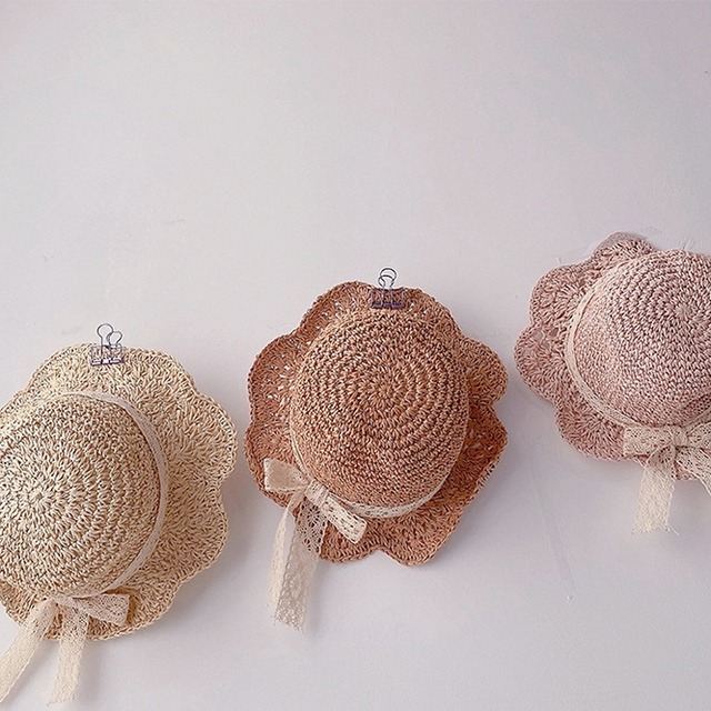 【即納】flower straw hat