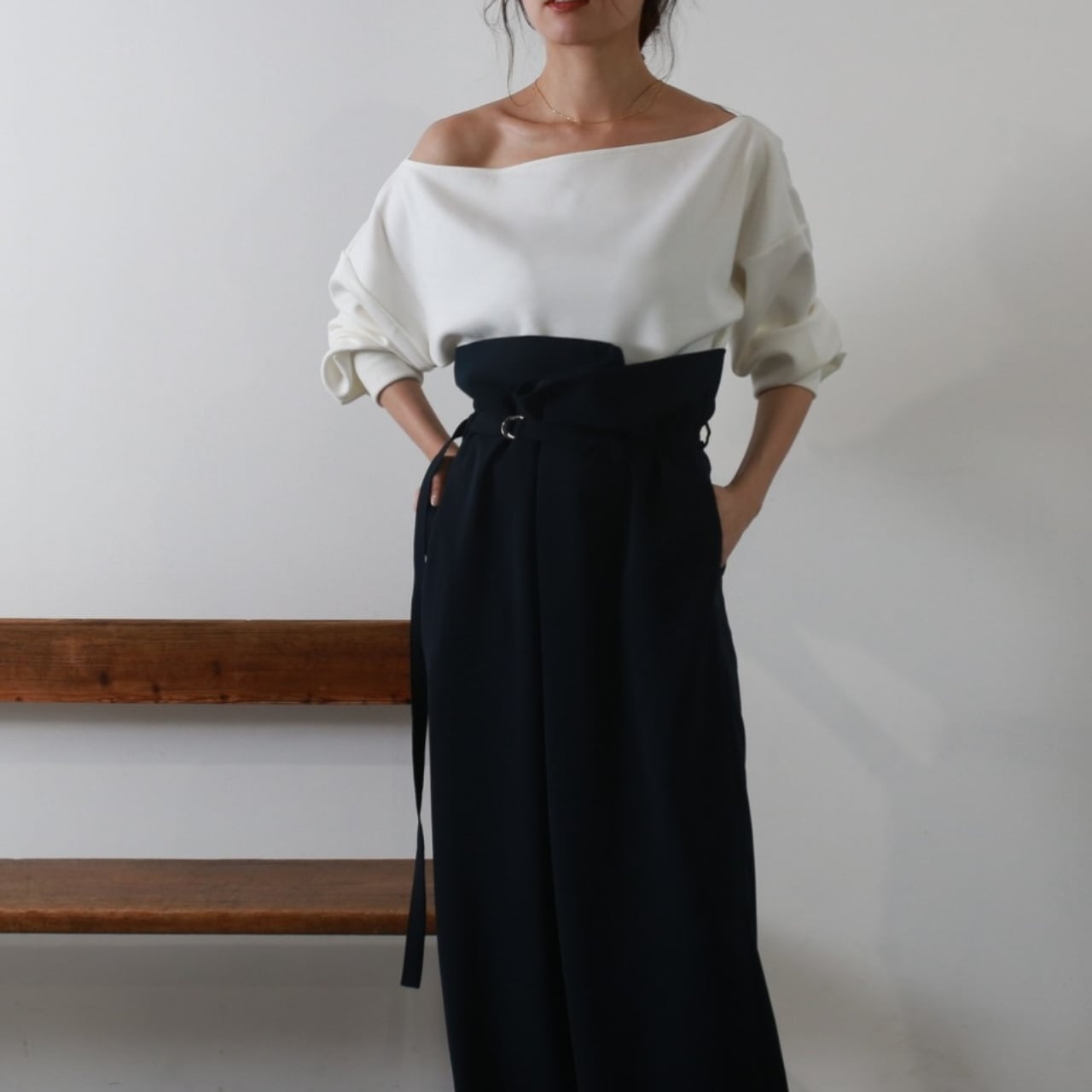 【再販】Wrap detail pants