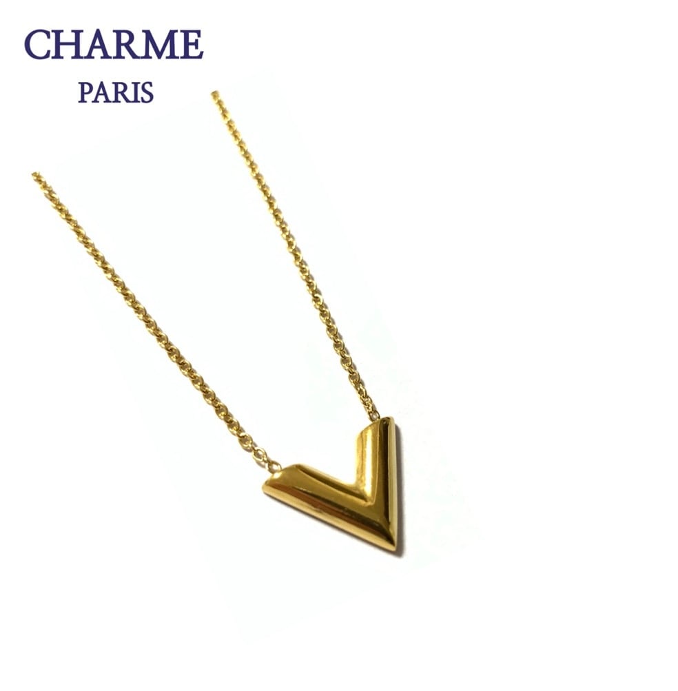 V necklace (yellow gold )
