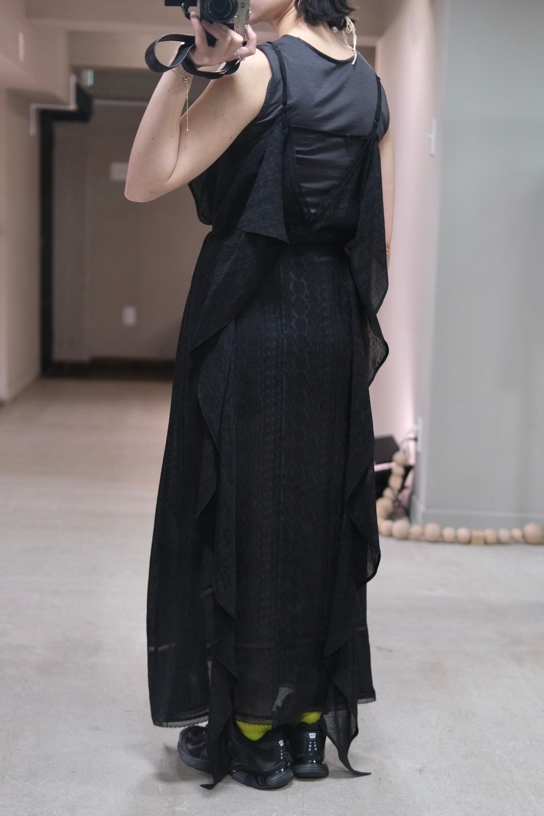 FETICO】LACE JACQUARD CAMI DRESS -Black- | loop