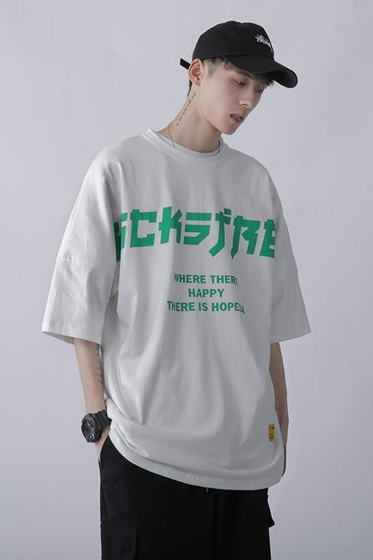 全2色 Tシャツ カットソー プリント カジュアル シンプル