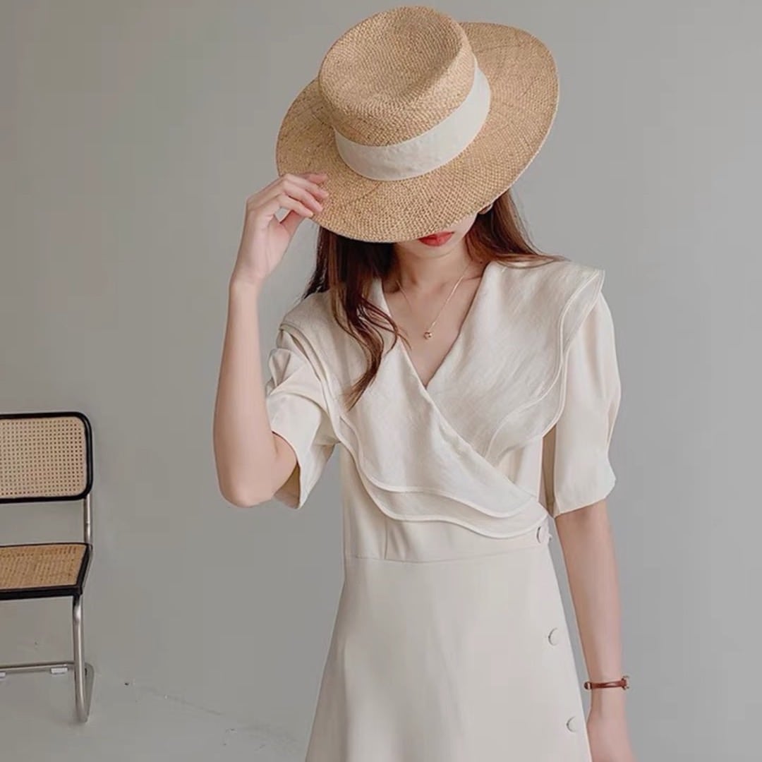 French high-waist one-piece