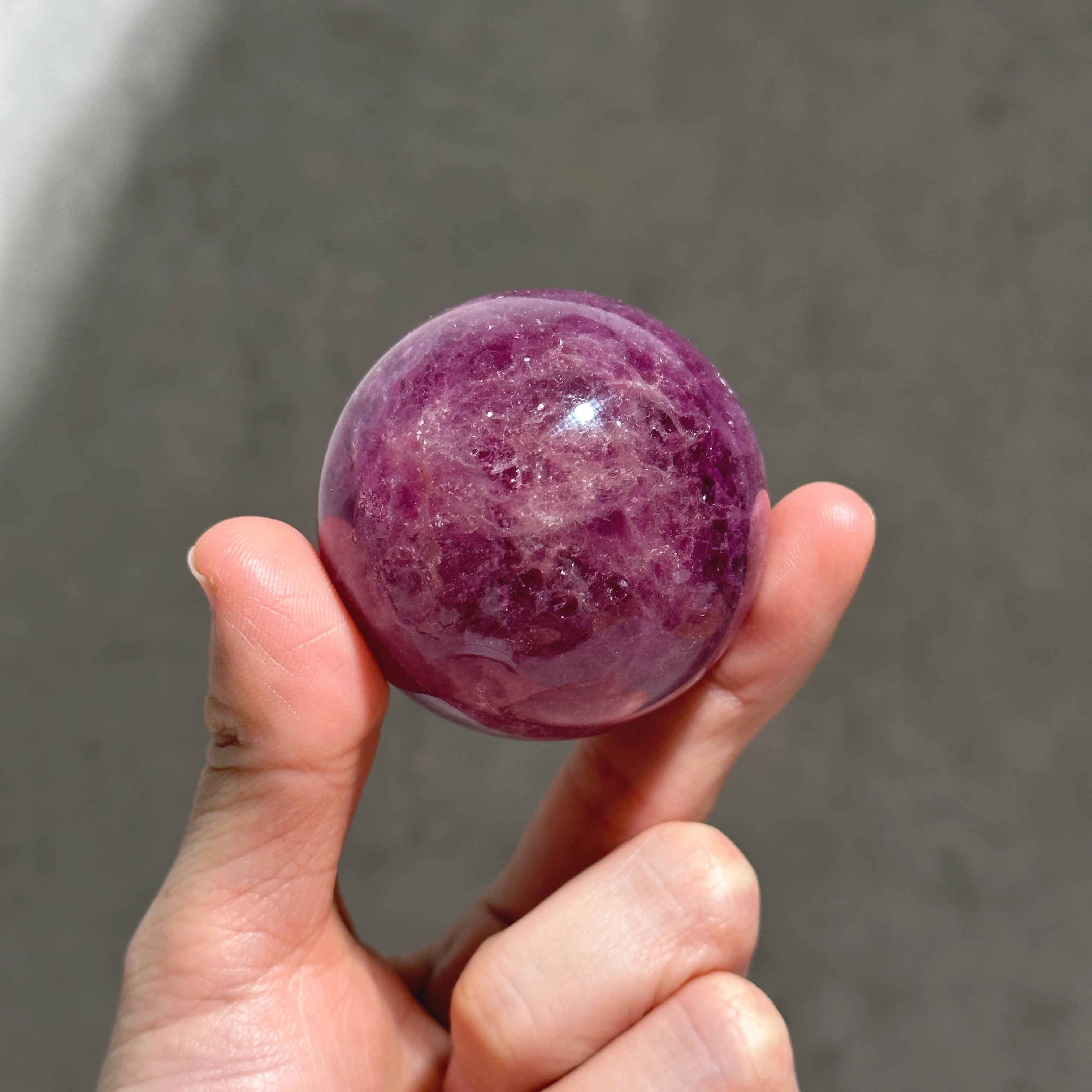 パープルフローライト スフィア（丸玉）15◇Purple Fluorite Sphere