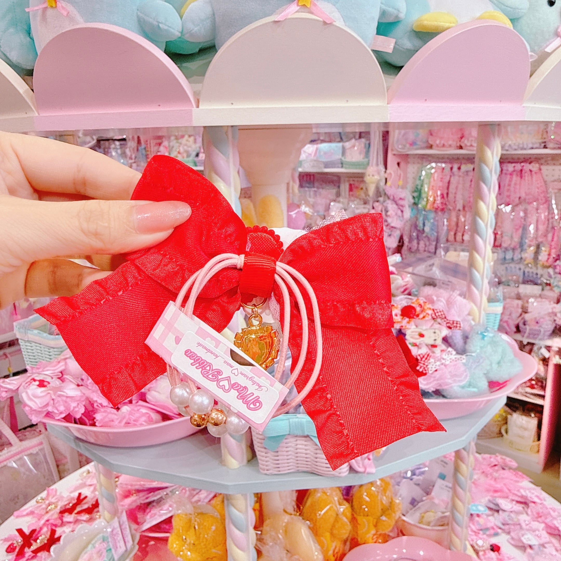 【R14】53-5ポニーリボンヘアゴム