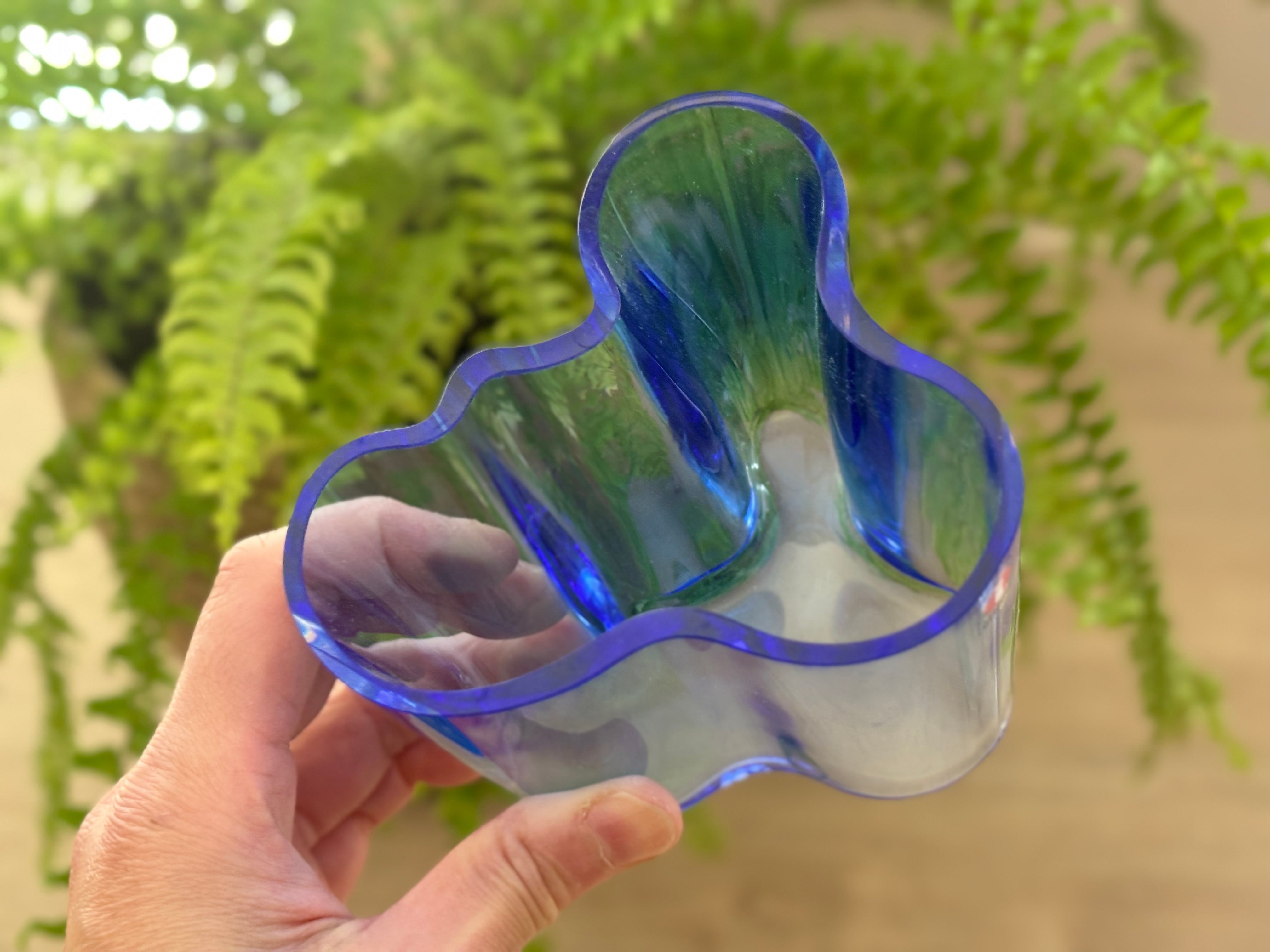 iittala Alver Aalto glass vase light blue 95mm | イッタラ アアルト