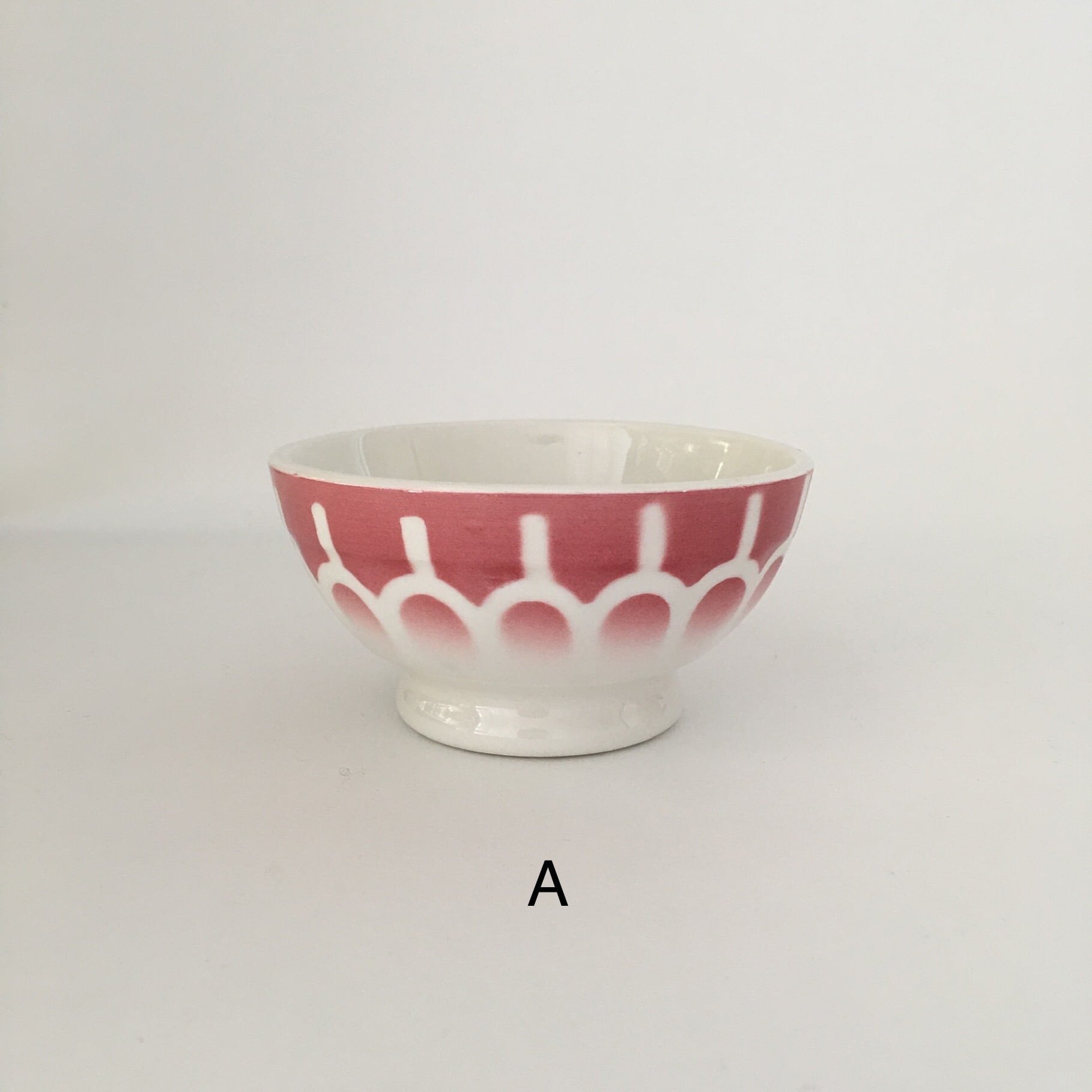 フランスアンティークリュネヴィルうろこ柄カフェオレボウル茶色