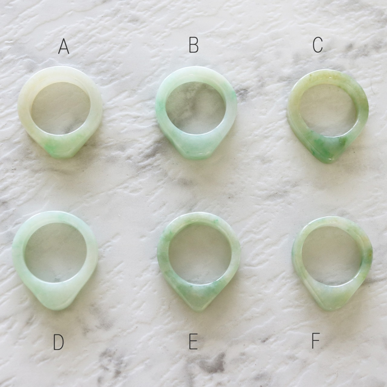 【12号】大人かっこよく！くり抜き甲丸リング (トップボリュームタイプ) A貨翡翠 jd_rg1020