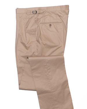 MILESTONE×AFTERHOURS  Twill Brezza(そよ風ツイル)サイドアジャスターコットントラウザーズ   ベージュ