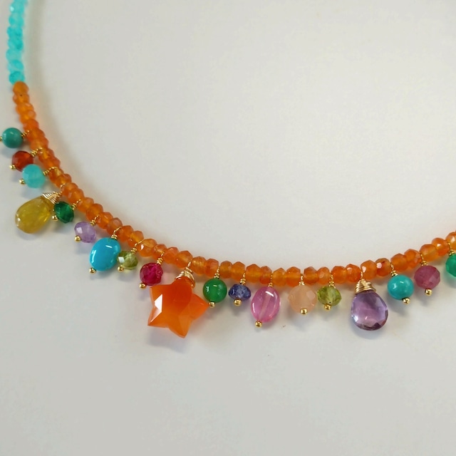 Colorful STAR necklace 050