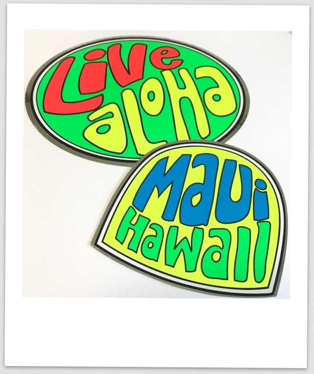 ハワイステッカー”BUBBLE LIVE　ALOHA　