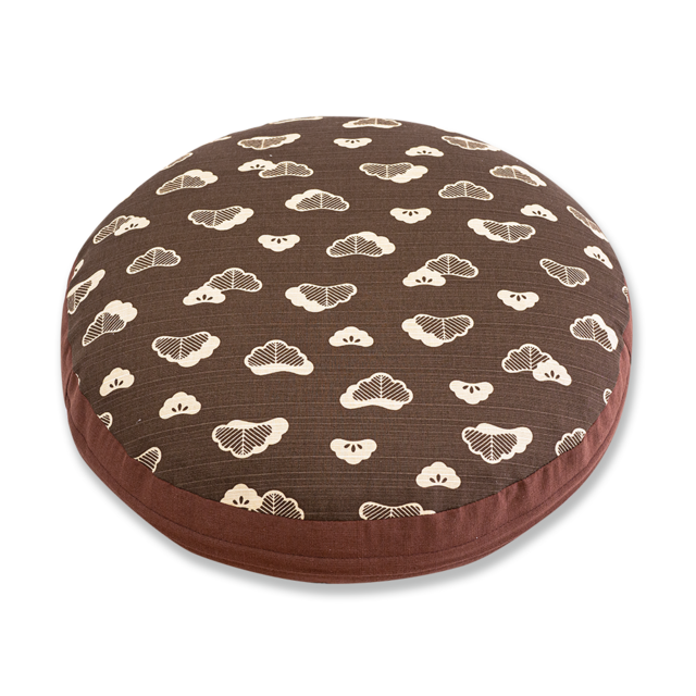 円筒ビーズ　座布団　松　TC（こげ茶）Φ44