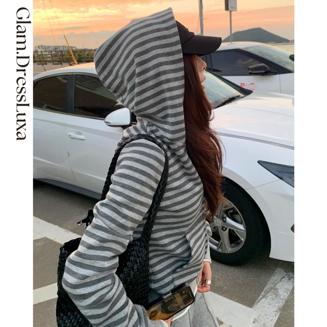 Stripe Zip フーディー_T1564