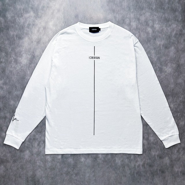 I DESIGN HEARTBEAT ロングスリーブT(White)