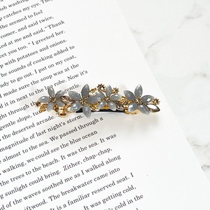 フラワーバレッタ レディース ヘアアクセサリー ピン バレッタ まとめ髪 ヘアアレンジ w-0143