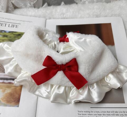 《予約》№2101414 リボンファーケープ