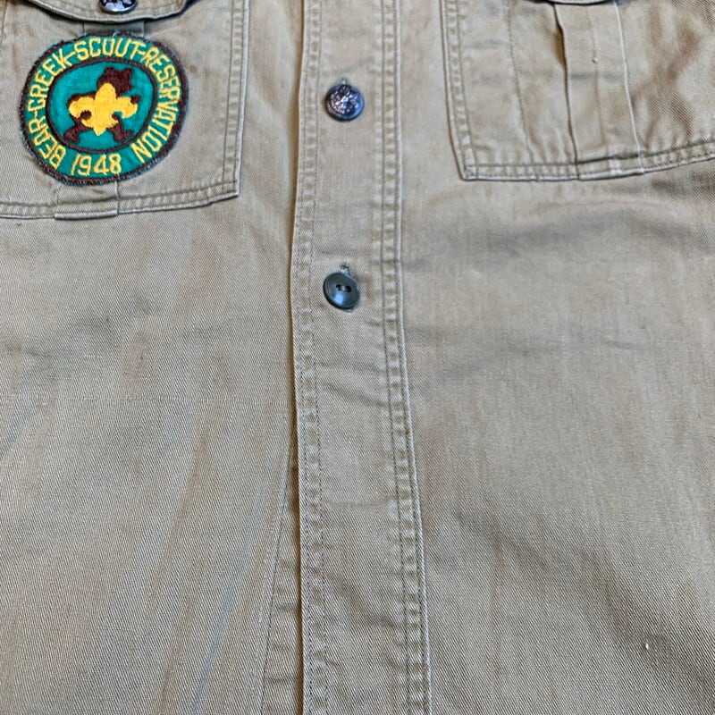 40's BOYSCOUT OF AMERICA ボーイスカウトシャツ BSA チェンジボタン