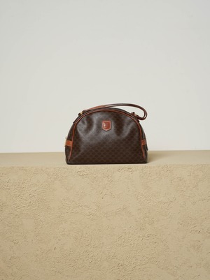 CELINE セリーヌ ブラウン マカダム柄 半月 ハンドバッグ