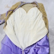 【社交ダンス衣装】パープル系 ワンピース ドレス 紫 白 ホワイト レース 上品 高級感 フロート デモ 競技用 ダンス パーティ 高級ドレス おしゃれ フェミニン 柔らかい色合い 結婚式 二次会 発表会 社交ダンス 衣装 パーティードレス スカート3枚重ね レディース ダンス衣装 フォーマル パーティファッション