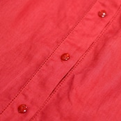 hole design linen shirt red