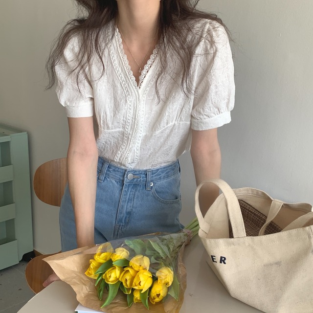 カントリースタイル　半袖シャツ　A0684