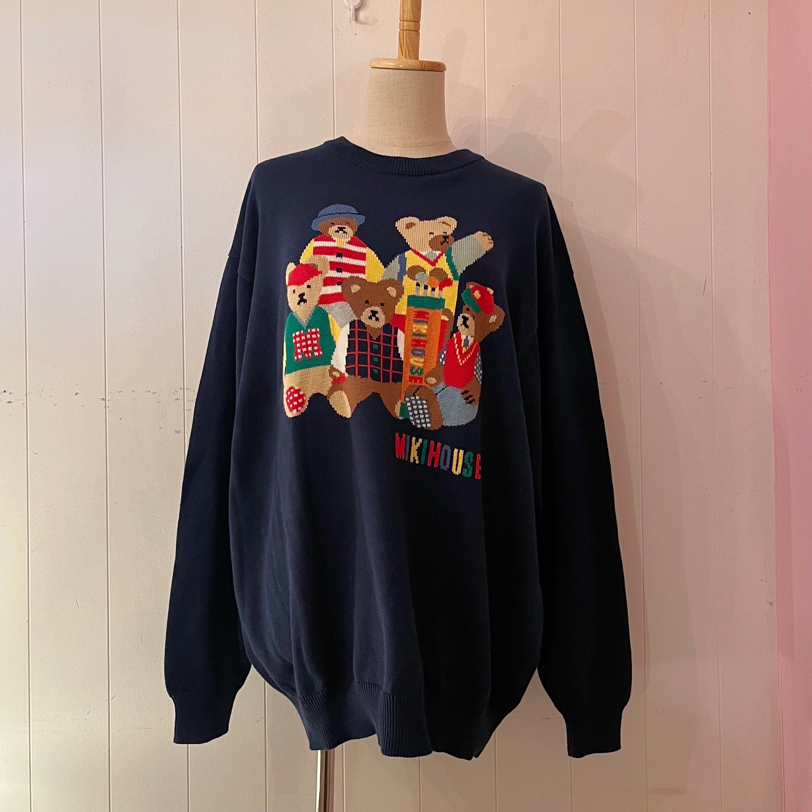 miki house / golf bear knit sweater