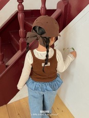 韓国子供服 / BANANA J / 26Autumn / ダブルストラップトップ / 秋服 / キッズ *XS~JS*