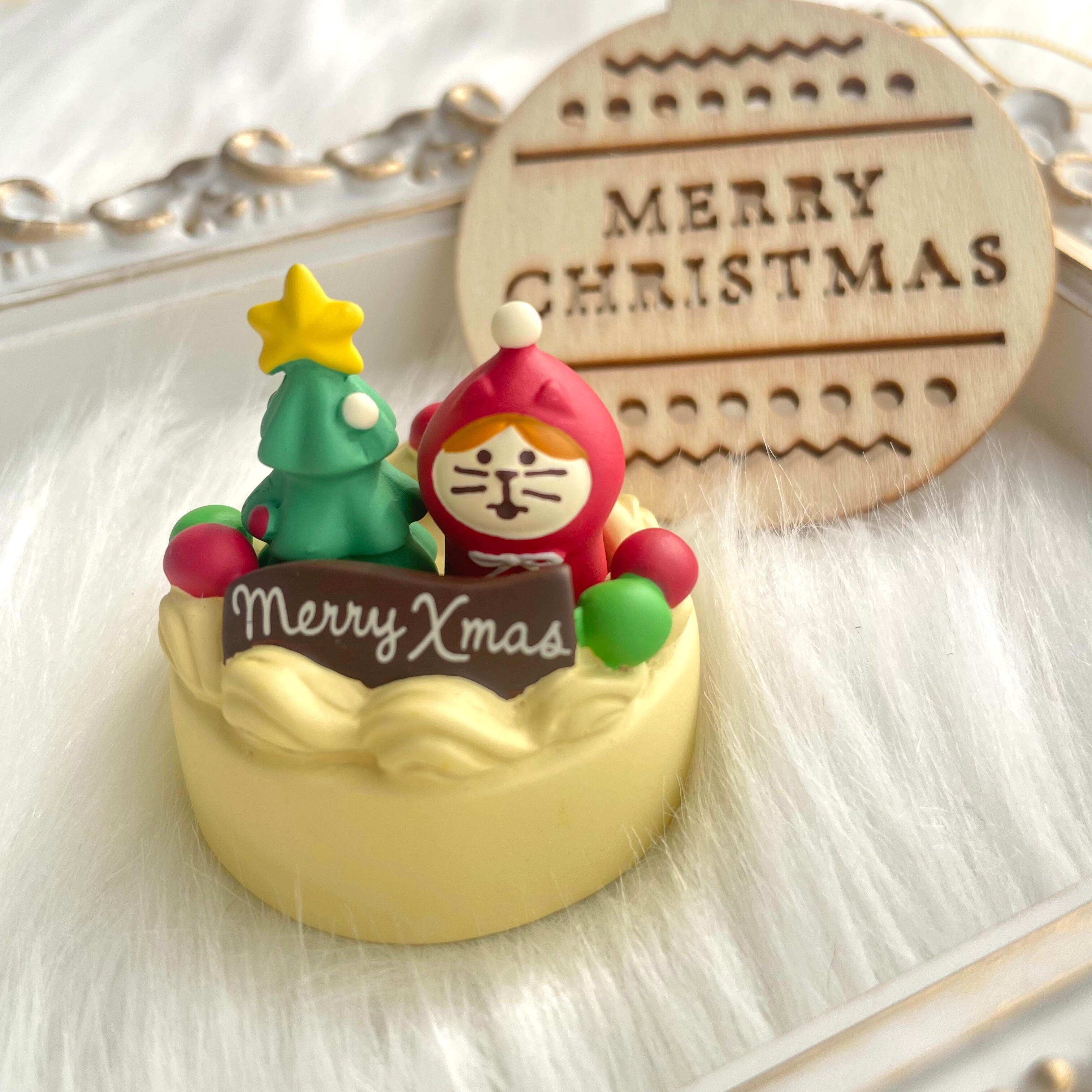 concombre｜コンコンブル｜レトロクリスマスケーキ 猫雑貨 ねこ ネコ クリスマス ディスプレイ 収集癖 コレクション