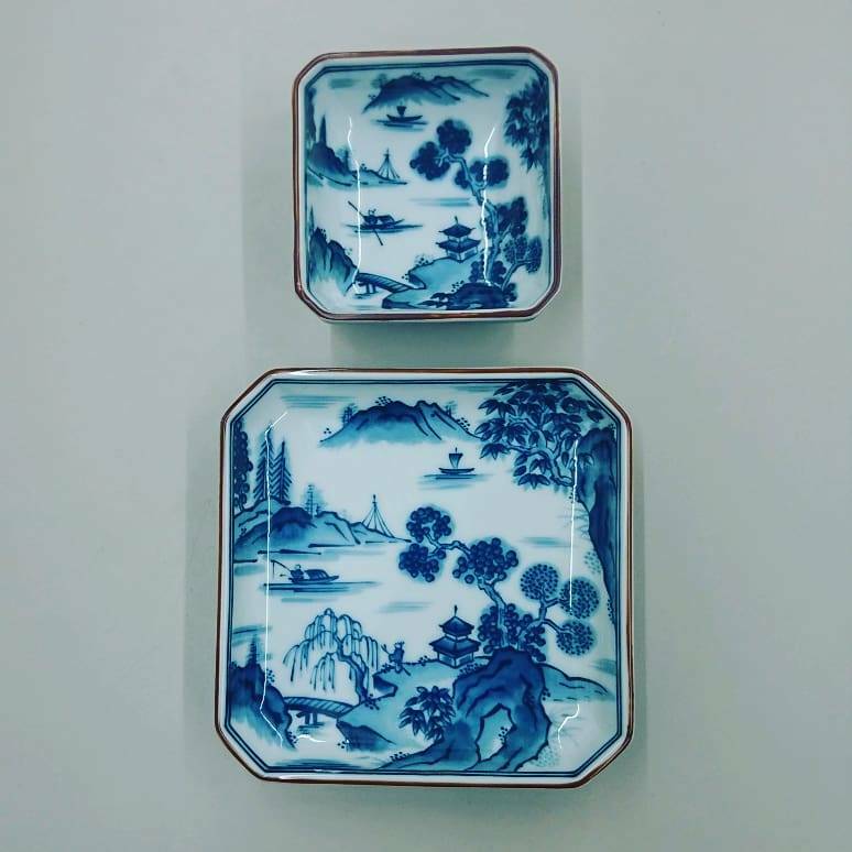 染付山水 小付けセット | 青木商店