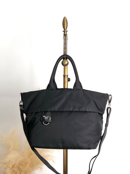 PRADA プラダ ショルダーバッグ ブラック トライアングルロゴ ナイロン BN1959 2WAY vintage ヴィンテージ オールド 3tmht8