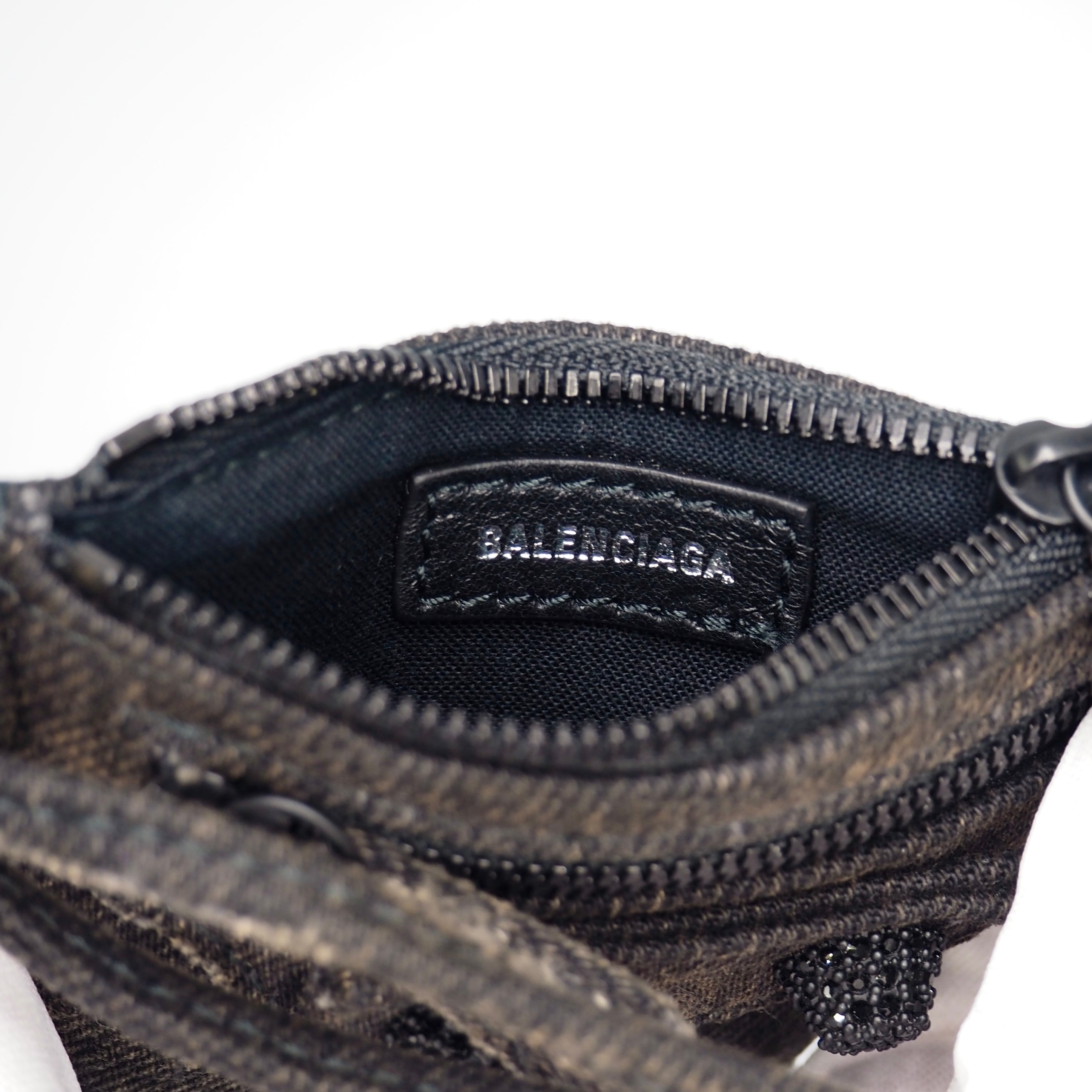 BALENCIAGA ルカゴール コインケース デニム ブラック バレンシアガ
