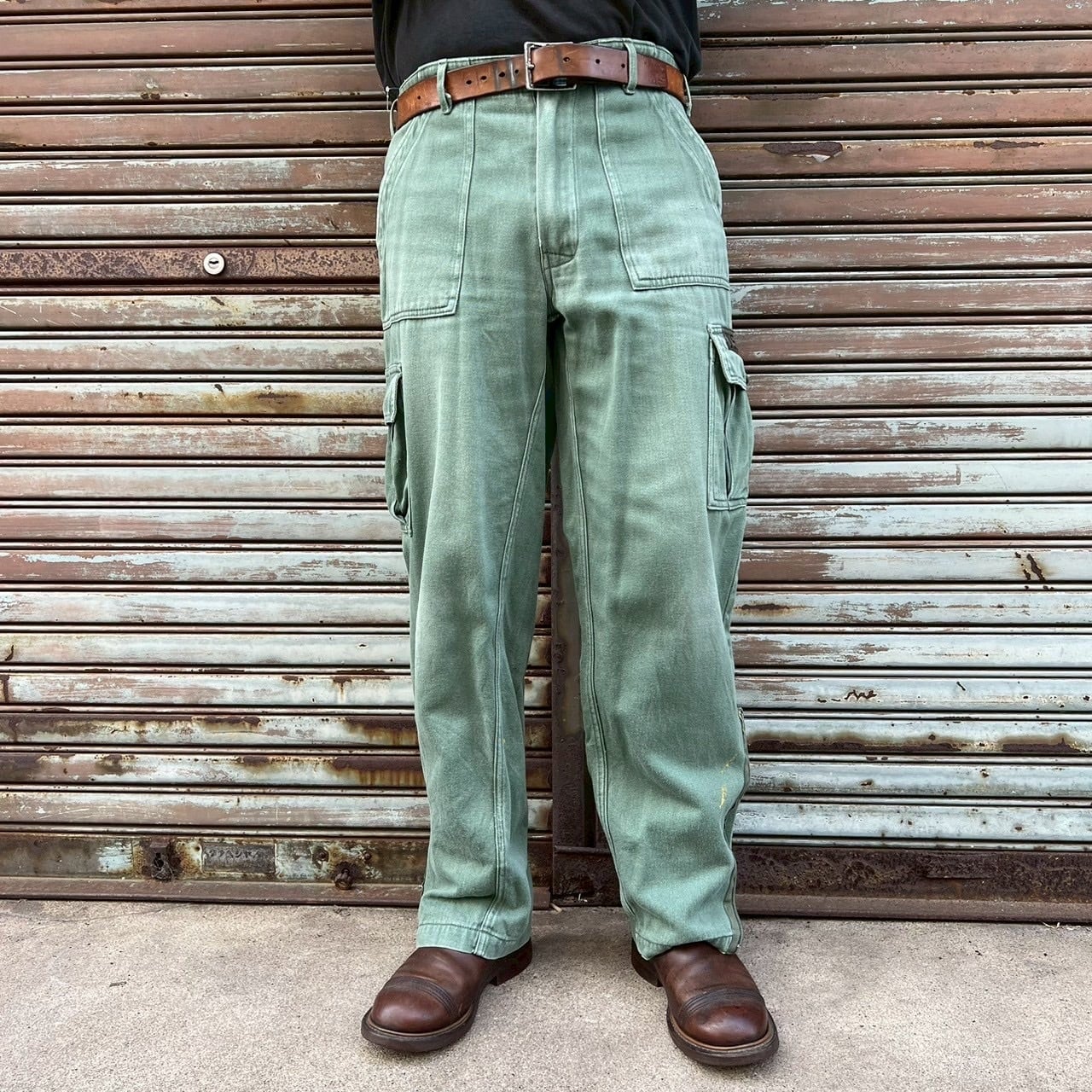 ビンテージ 71年製 米軍実物 ベイカーパンツ vintage 70s ビンテージ US ARMY コットン ベイカー パンツ アルミ