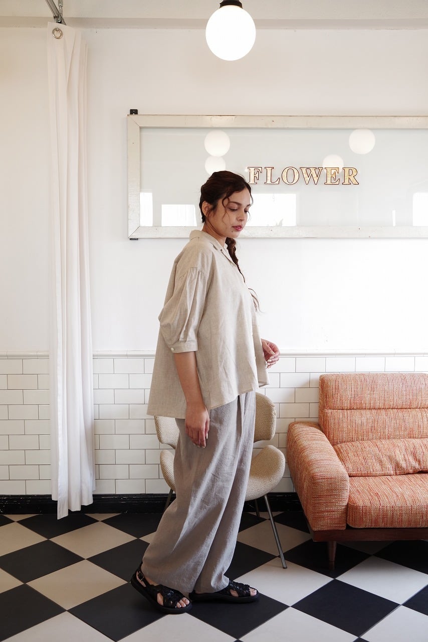 OG Co. Li. Chambray Open Collar Shirt