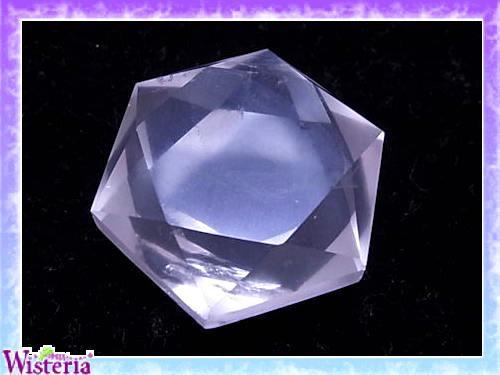 水晶　六芒星（hexagram）　直径37mm×厚み16mm