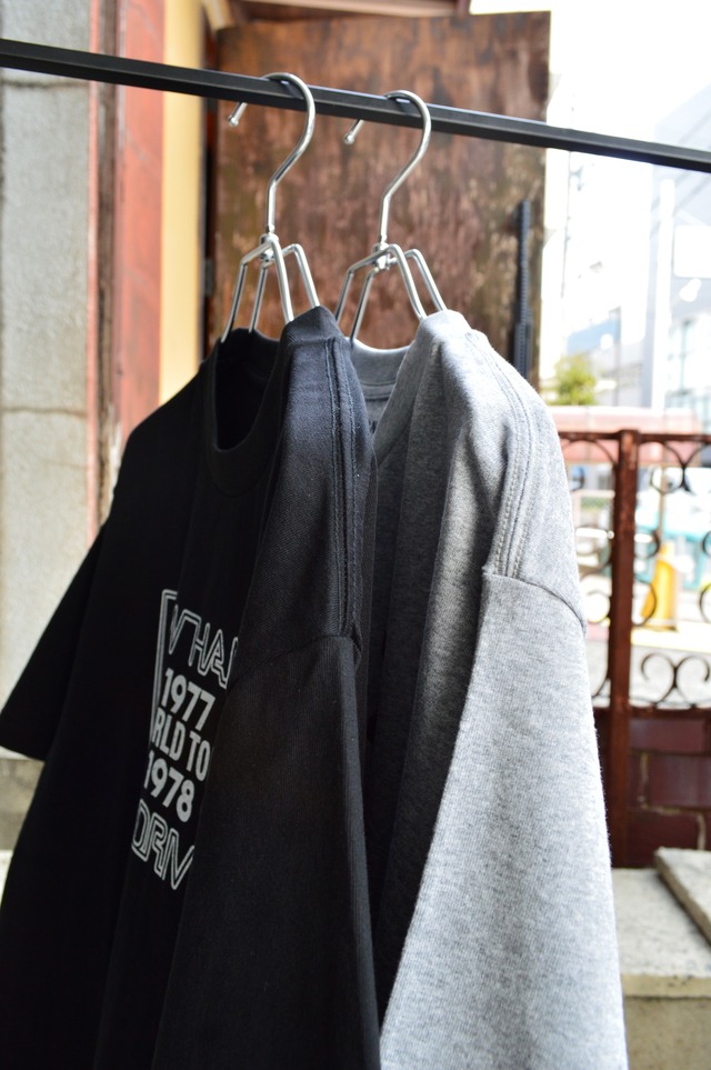 HANDTEX From USA Single Stitch 80s Revival Design Print Tee Black/NEW HANDS ハンドテックス ハンテックス Tシャツ 80s 90s 復刻プロダクト